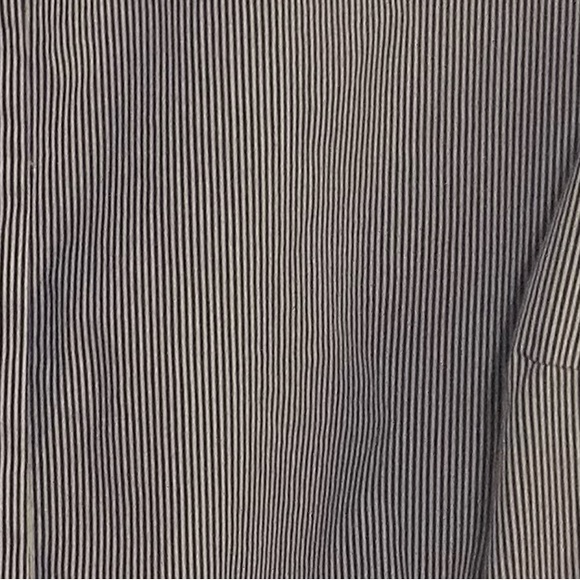 5 for $15-Pinstripe Sleeveless Button Down Shirtdress - Picture 3 of 4